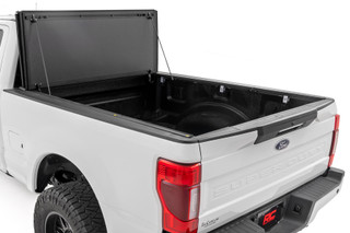 Rough Country - Hard Tri-Fold Flip Up Bed Cover - 6'10 in. Bed - Ford F-250/F-350 Super Duty (17-25)
