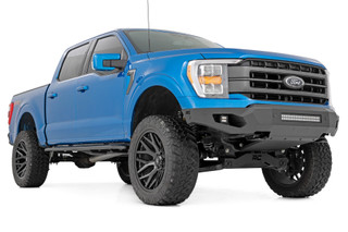 Rough Country - High Clearance Front Bumper - LED Lights & Skid Plate - Ford F-150 (21-23)