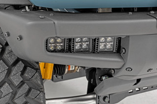 Rough Country - LED Light Kit - Fog Mount - Triple 2 in. Black Pair - Spot/Flood - Ford Bronco (21-25)