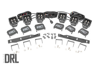 Rough Country - LED Light Kit - Fog Mount - Triple 2 in. Black Pair - White DRL - Ford Raptor (17-20)