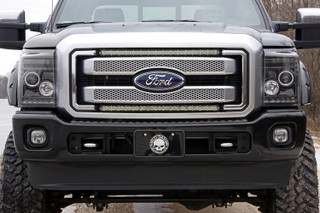 Rough Country - LED Light Kit - Grill - 30 in. Black Single Row - White DRL - Ford F-250/F-350 Super Duty (11-16)