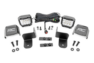Rough Country - LED Light Kit - Rear Mount - 2 in. Chrome Pair - Wide Angle - Polaris Ranger XP 1000