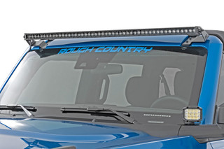Rough Country - LED Light Kit - Upper Windshield - 50 in. Black Single Row - Ford Bronco (21-25)
