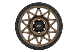 Rough Country - Rough Country 78 Series Wheel/Simulated Beadlock/Bronze/Black/18x9/5x5.5/-12mm