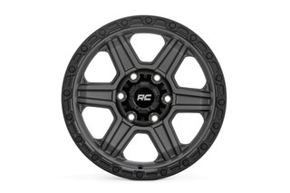 Rough Country - Rough Country 79 Series Wheel/One-Piece/Gunmetal Gray w/Black Ring/17x8.5/6x5.5/0mm