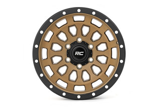 Rough Country - Rough Country 87 Series Wheel/Simulated Beadlock/Bronze/Black/17x8.5/6x5.5 -+25mm