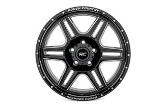 Rough Country - Rough Country 92 Series Wheel/Machined One-Piece/Gloss Black/20x9/5x5.5/+0mm