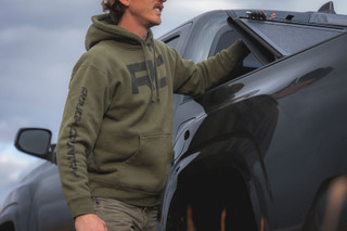 Rough Country - Rough Country Hoodie - RC Topographical Sleeve - Army Green - 3XL