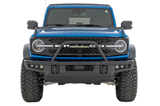Rough Country - Safari Bar - 12 in. LED Light Bar - Black - DRL - Single Row - OE Modular Steel - Ford Bronco (21-25)