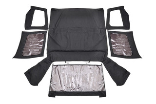 Rough Country - Soft Top - Replacement - Black - Half Doors - Jeep Wrangler YJ 4WD (87-95)