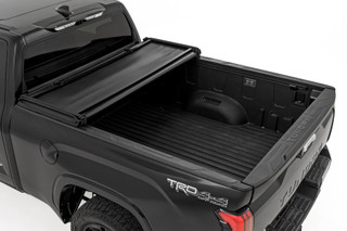 Rough Country - Soft Tri-Fold Bed Cover - With & W/O OE Rails - 6'7" Bed - Toyota Tundra (22-26) - 41419660A