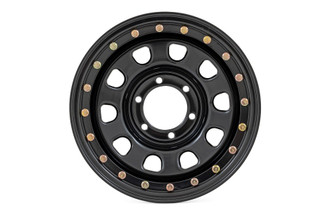 Rough Country - Steel Simulated Bead Lock Wheel/Black/17x9/6x5.5/4.25 Bore/-12