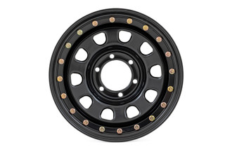 Rough Country - Steel Simulated Beadlock Wheel/Black/15x8/5x4.5/3.30 Bore/-19