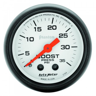 Auto Meter Phantom Series Boost Gauge 5704 0-35 Psi