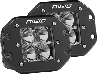 Rigid Industries Flood Flush Mount Black Pair D-Series Pro