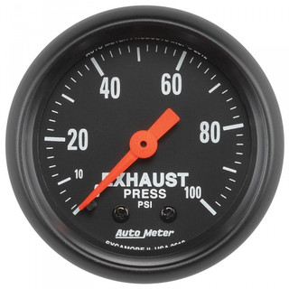 Autometer Z-series Exhaust Pressure Gauge 0-100 Psi 2619