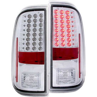 ANZO Chrome Led Taillights For 2008-2016 Ford Super Duty 311128