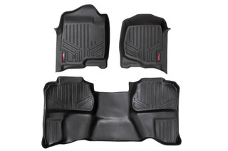 Rough Country Heavy Duty Floor Mats - Front and Rear Combo (Extended Cab Models) M-20712