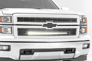 Rough Country Chevy Mesh Grille w/30in Black Series LED (14-15 Silverado 1500) 70103