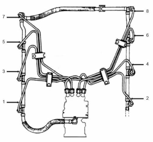 OEM IDI #2 Fuel Injector Line - E8TZ-9A555-B ...