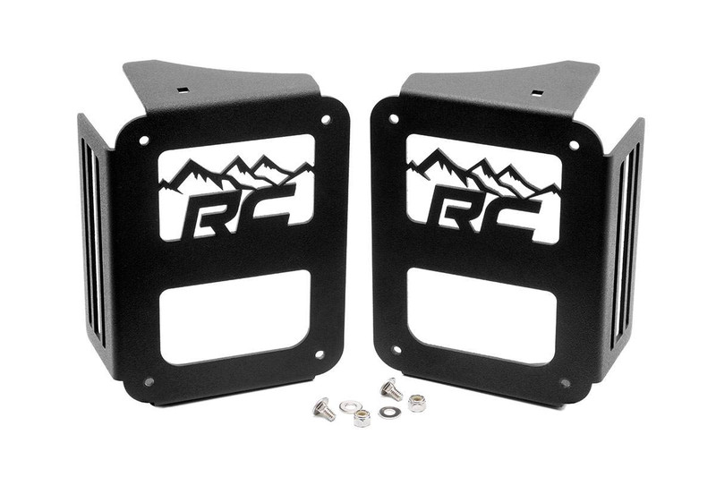 Rough Country Wrangler JK Tail Light Covers - Mountain Design (Pair) 1078