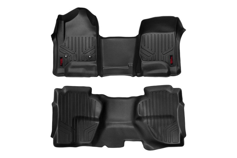 Rough Country Heavy Duty Floor Mats (Front/Rear) - (14-18 Chevy Silverado / GMC Sierra) M-21142