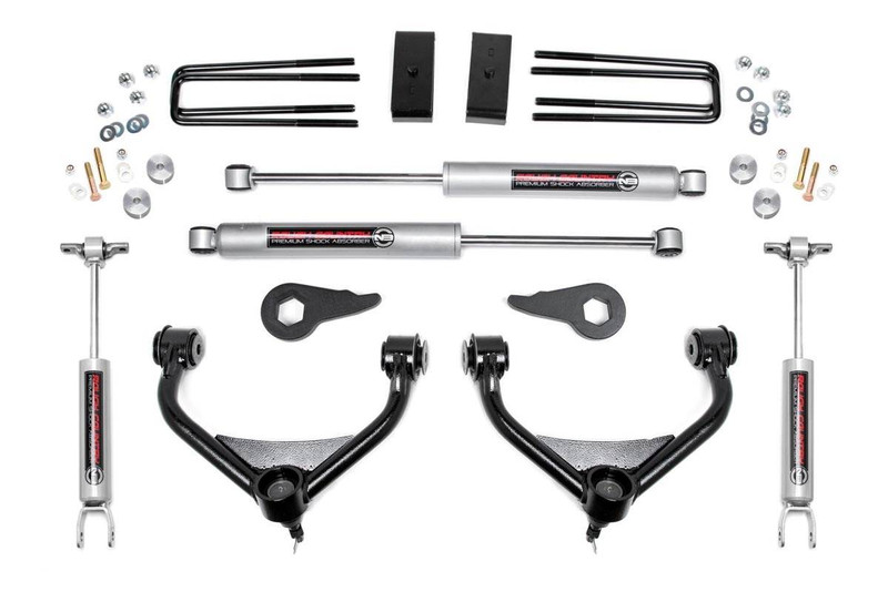 Rough Country 3-inch Bolt-On Suspension Lift Kit w/ Upper Control Arms 95920