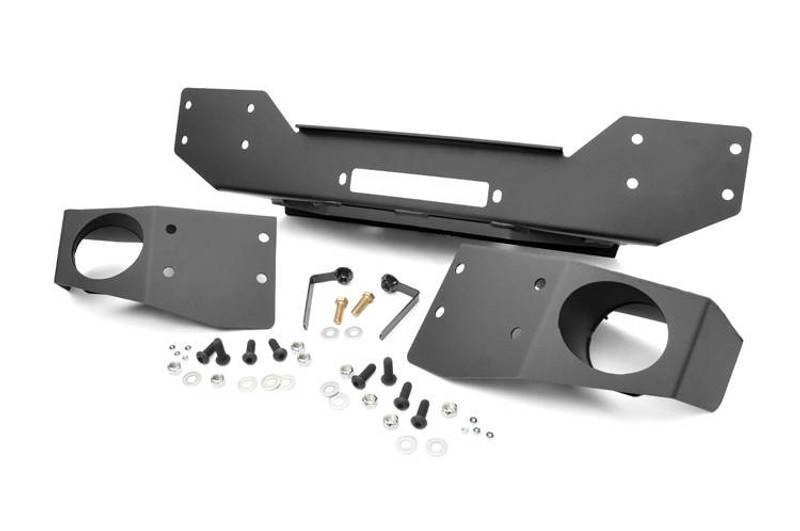 Rough Country Front Hybrid Stubby Bumper with Integrated Fog Light Mounts 1062