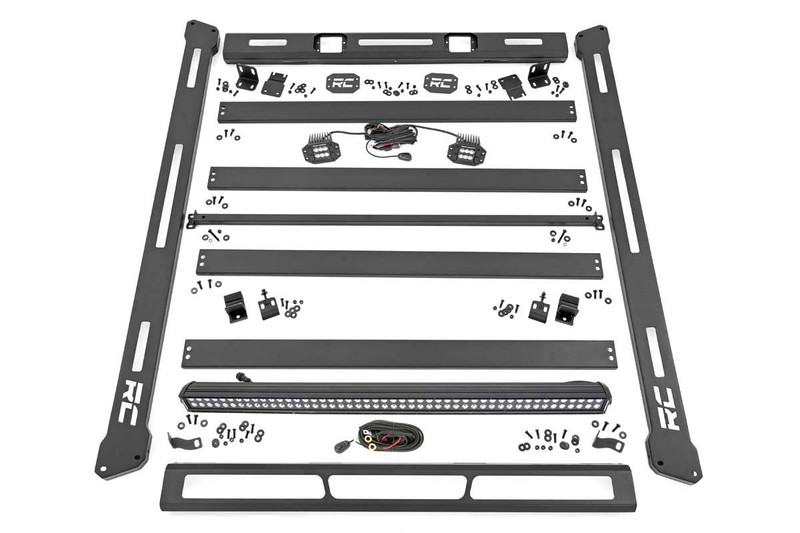 Rough Country Jeep Roof Rack System w/ Black-Series LED Lights (18-20 JL) 10622