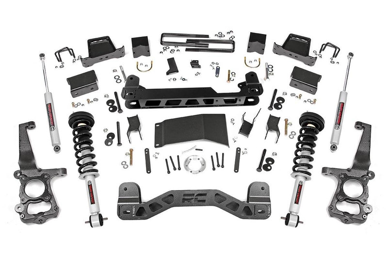 Rough Country 6in Ford Suspension Lift Kit, Lifted Struts (15-20 F-150 4WD) 55731