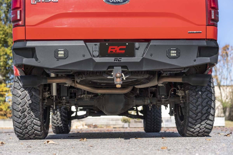 Rough Country Dual Cat-Back Exhaust System w/ Black Tips (15-20 F-150) 96006