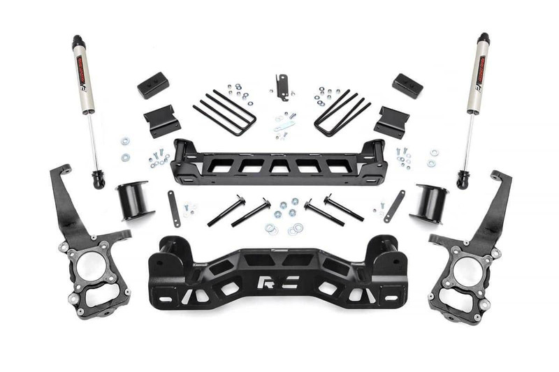 Rough Country 4in Ford Suspension Lift Kit w/V2 Shocks (11-14 F-150) 57270