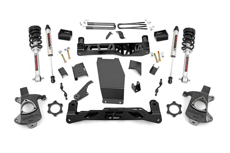 Rough Country 5in GM Susp Lift Kit w/V2 Monotube Shks & Struts (14-18 1500 PU 4WD, Cast Steel) 22371