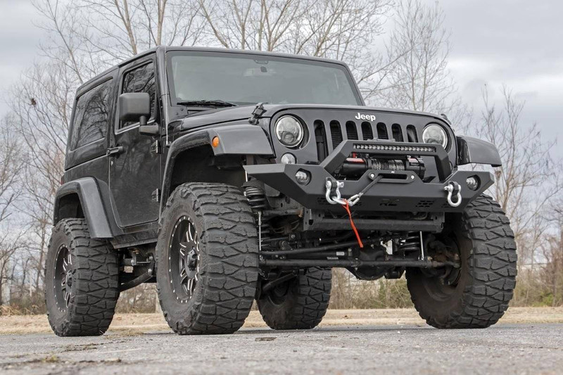 Rough Country Jeep Full Width Front LED Winch Bumper (JK, JL, Gladiator JT) 10596