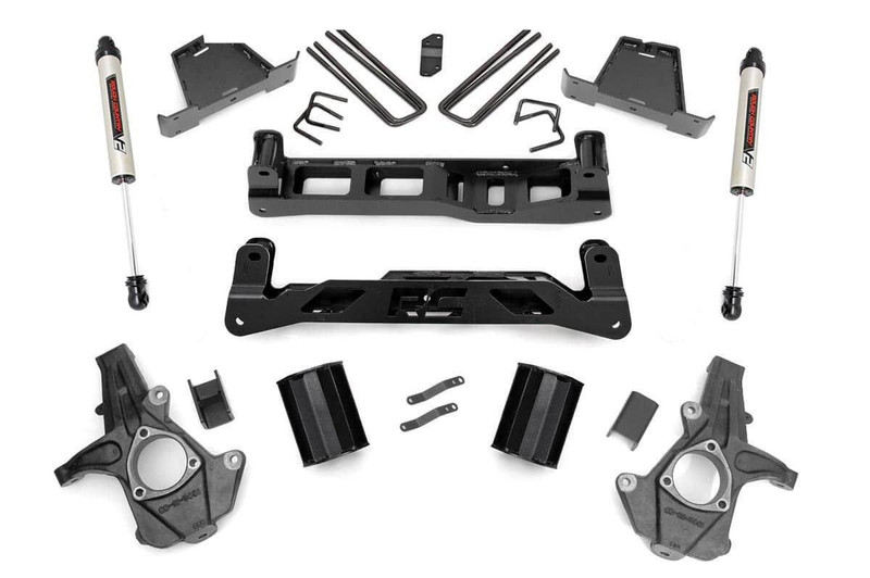 Rough Country 7.5in GM Suspension Lift Kit w/V2 Shocks (07-13 1500 PU) 26370
