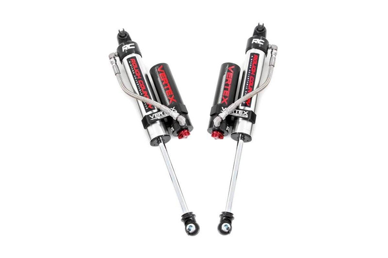 Rough Country Jeep Rear Adjustable Vertex Shocks (07-18 Wrangler JK, for 1in - 3in Lifts) 699009