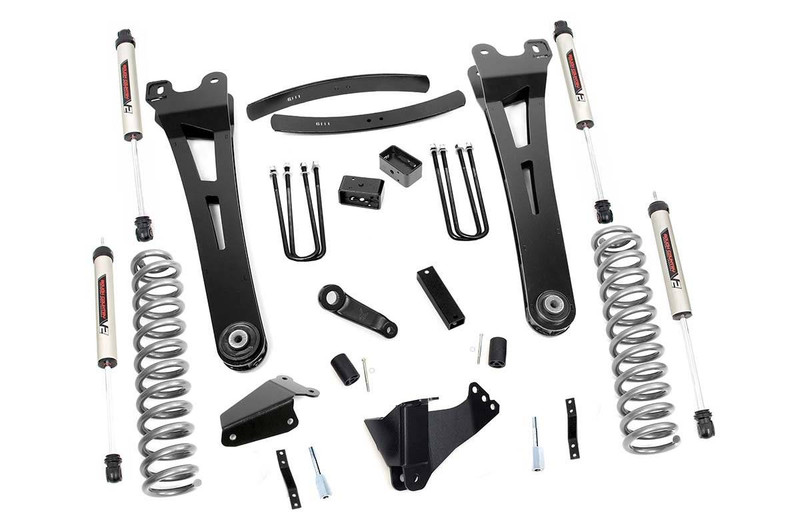 Rough Country 6in Ford Suspension Lift Kit, Radius Arms w/ V2 Shocks (05-07 F-250/350 4WD) 53670