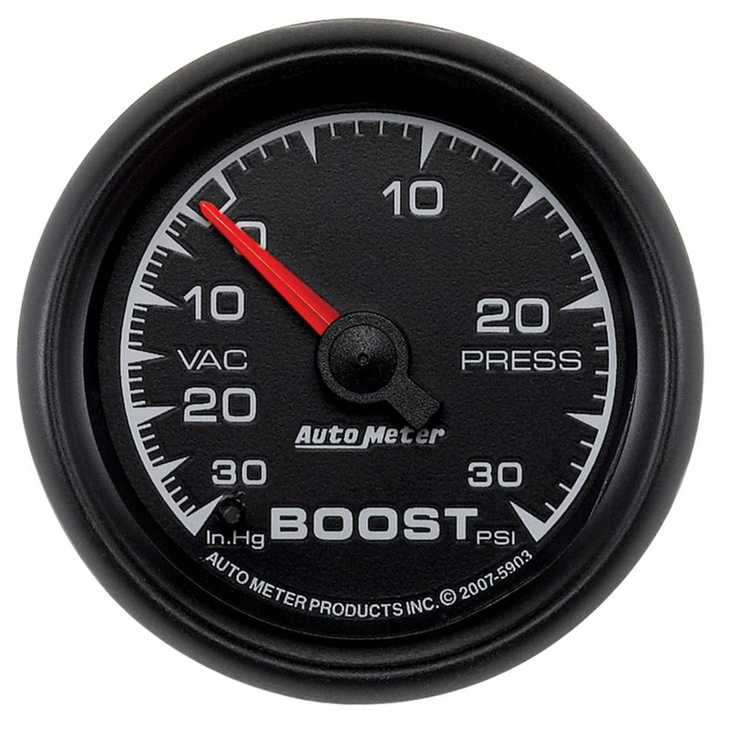 Autometer Gauge, Vac/boost, 2 1/16", 30inhg-30psi, Mechanical, Es 5903