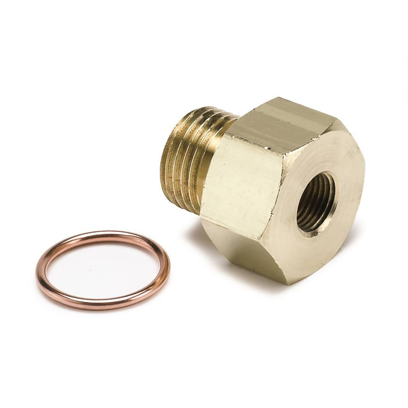 Autometer Fitting, Adapter, Metric, M16x1.5 Male To 1/8" Nptf Female, Brass 2268