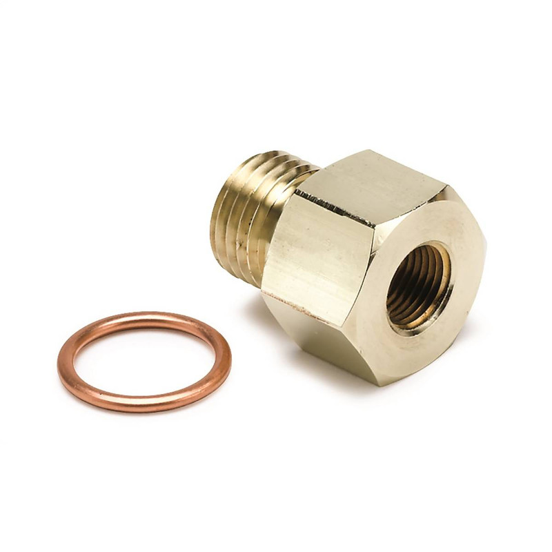 Autometer Fitting, Adapter, Metric, M14x1.5 Male To 1/8" Nptf Female, Brass 2267