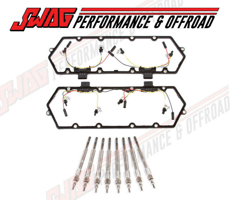 94-97 Ford 7.3 7.3L Powerstroke Diesel Valve Cover Gaskets DRX Glow Plugs