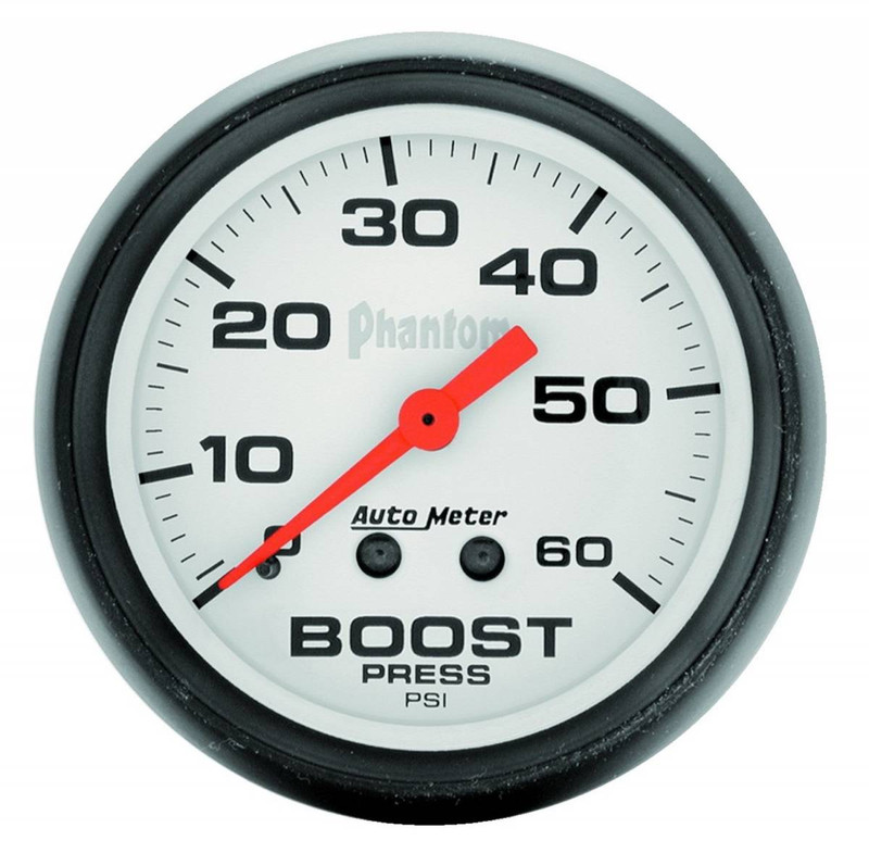Autometer Gauge, Boost, 2 1/16", 60psi, Mechanical, Phantom 5705