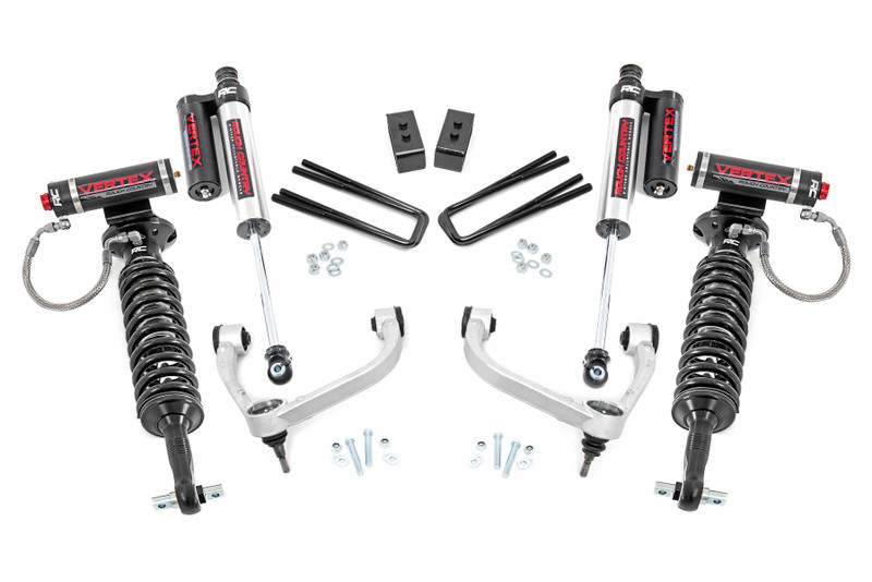 Rough Country 3.0 Inch Ford Bolt-On Arm Lift Kit w/ Vertex For 14-20 F-150 4WD  54550