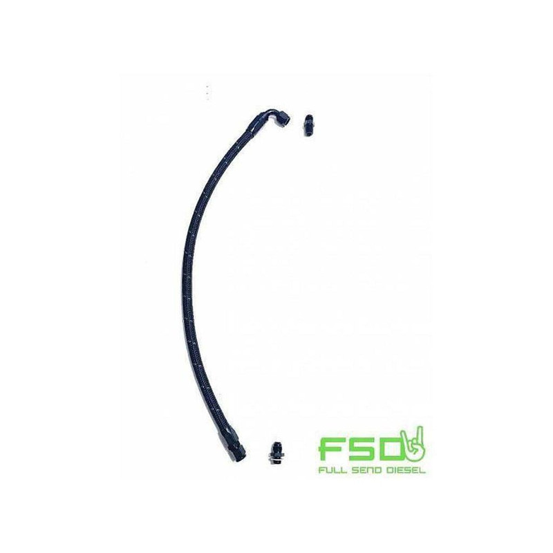 Full Send Diesel 94-02 Dodge Cummins Factory Turbo Position Feed Kit Black Braided