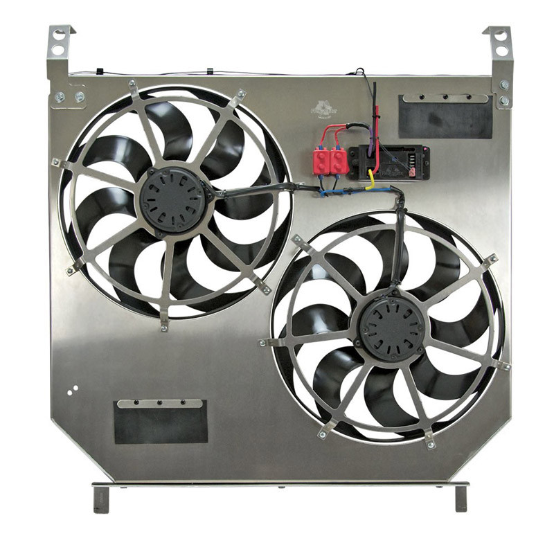 Flex-a-lite Direct-Fit Dual Electric Fans With Variable Controller For 2003-2007 Ford 6.0L Powerstroke