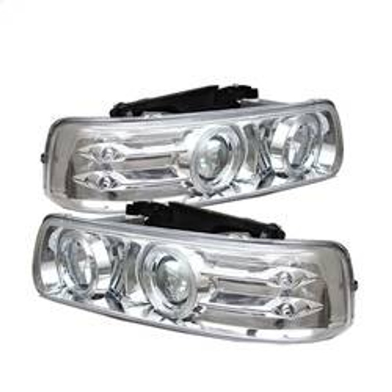 Spyder Auto Projector Headlights - LED Halo - LED - Chrome - Low H1 5009609