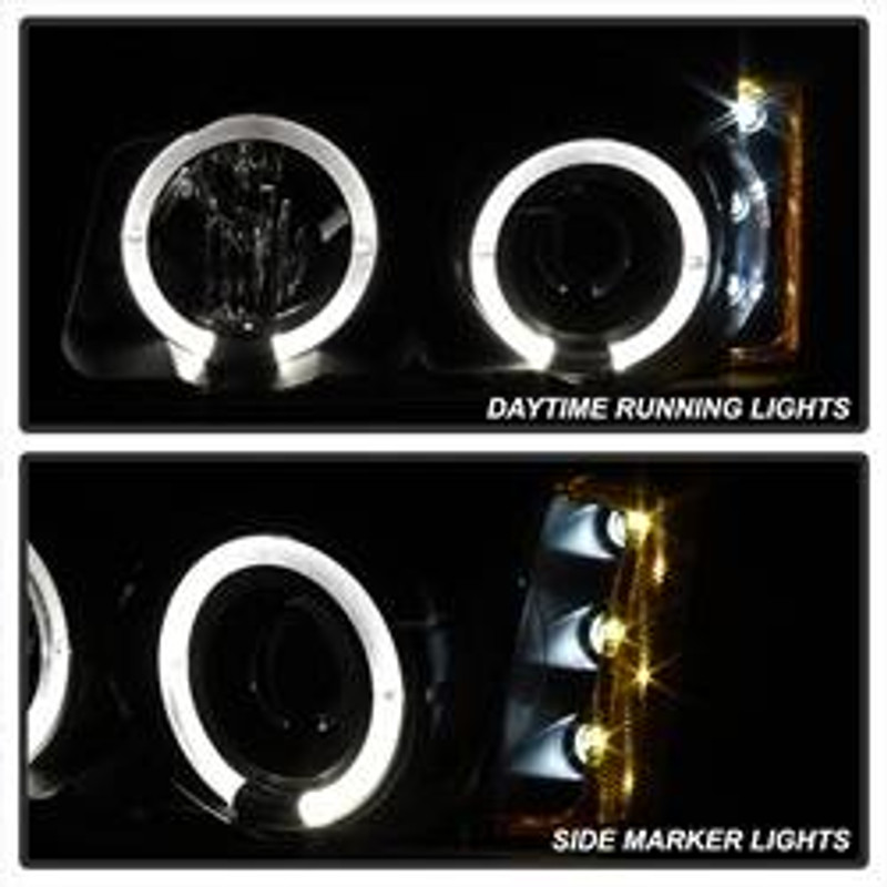 Spyder Auto Projector Headlights - LED Halo - LED - Black Smoke 5078315