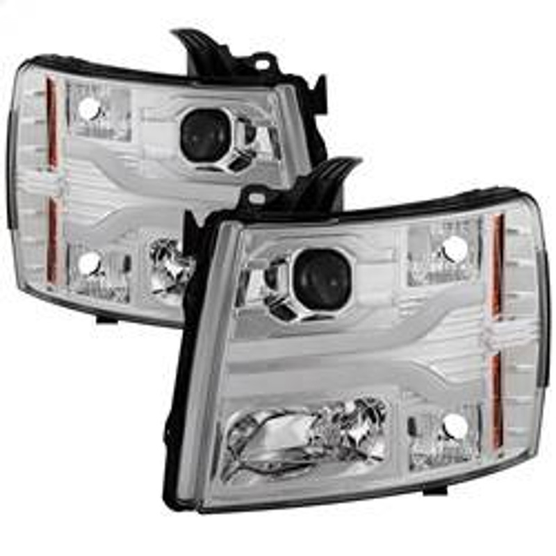 Spyder Auto Version 3 Projector Headlights - LED DRL - Chrome 5083616