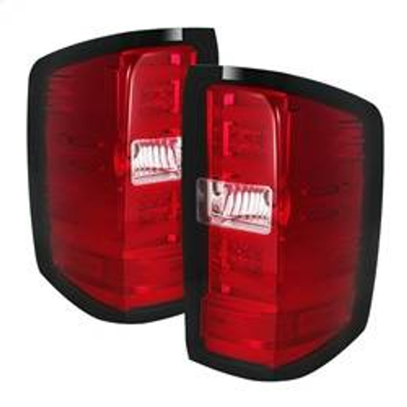 Spyder Auto Light Bar LED Tail Lights - Red Clear 5080011