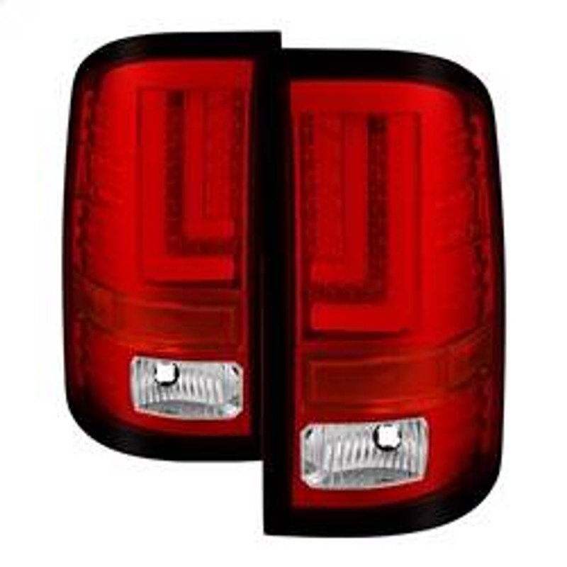 Spyder Auto Light Bar LED Tail Lights - Red Clear 5083807